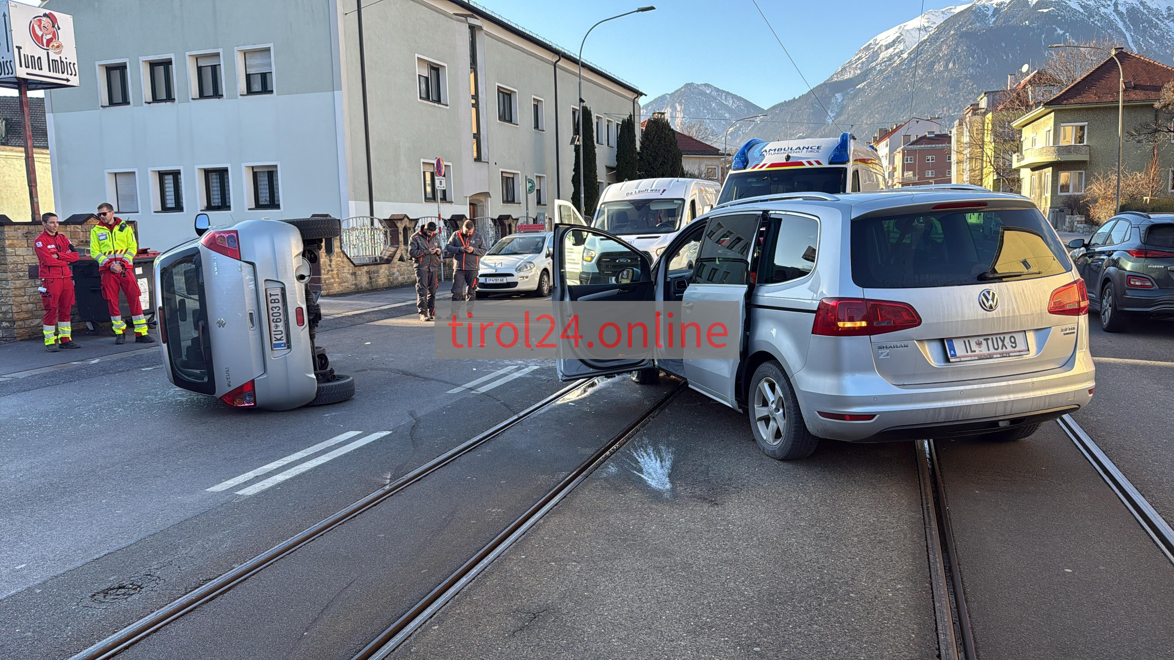 Unfall in Innsbruck  Amraserstrasse