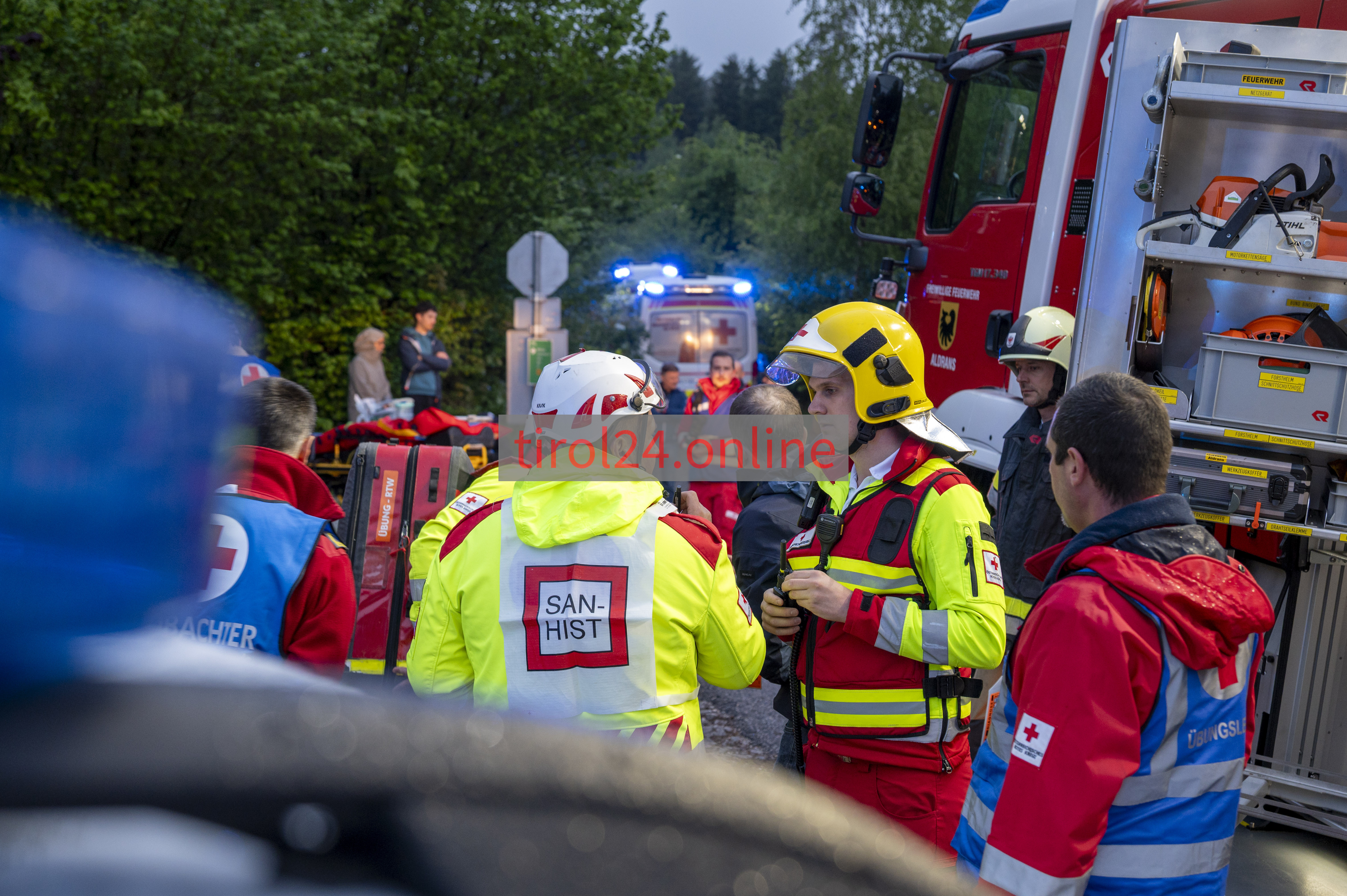 2026-05-13 - Grossübbung Feuerwehr Rettungsdienst in Aldrans