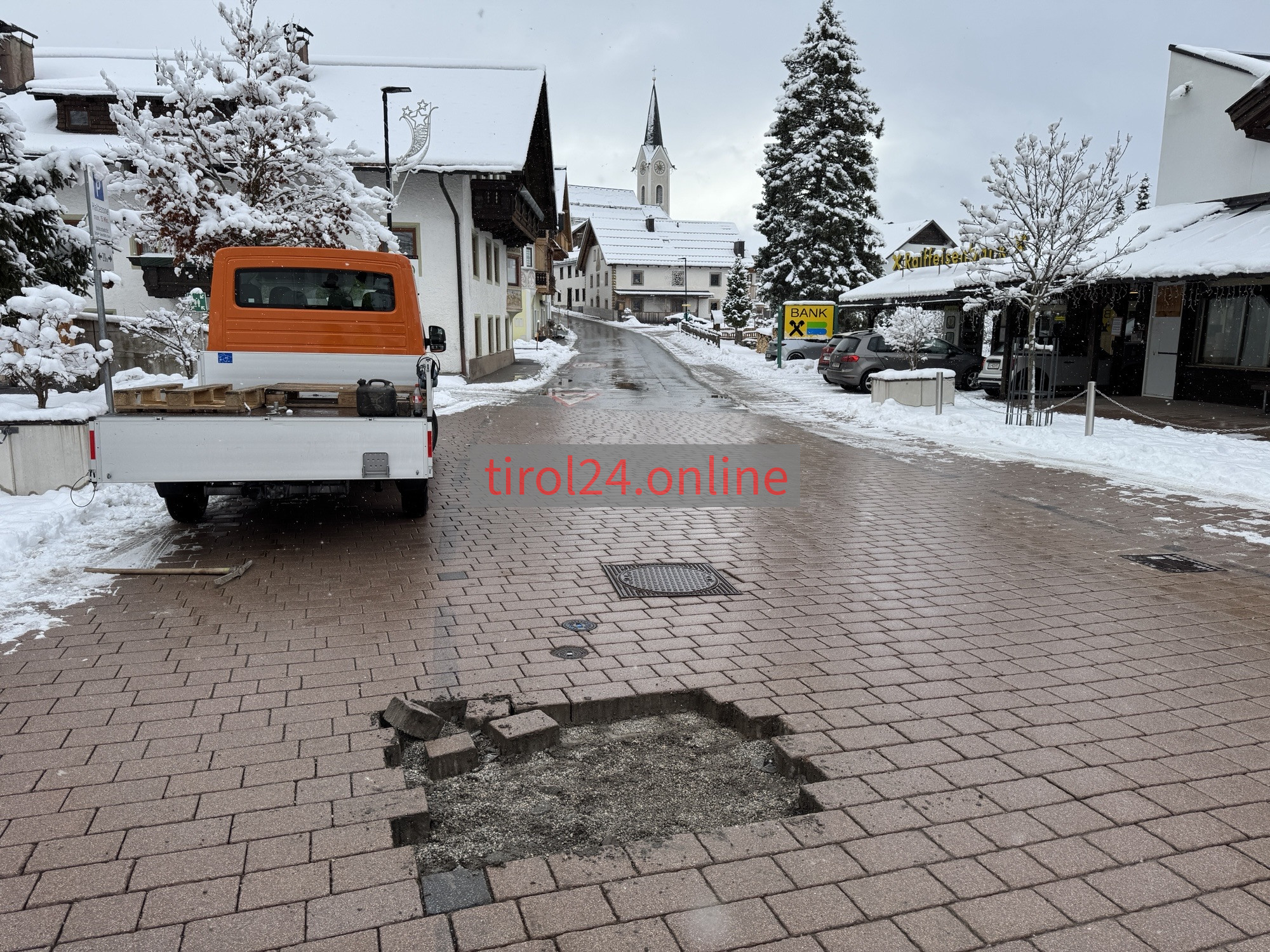 Wasserrohrbruch in Reith bei Seefeld
